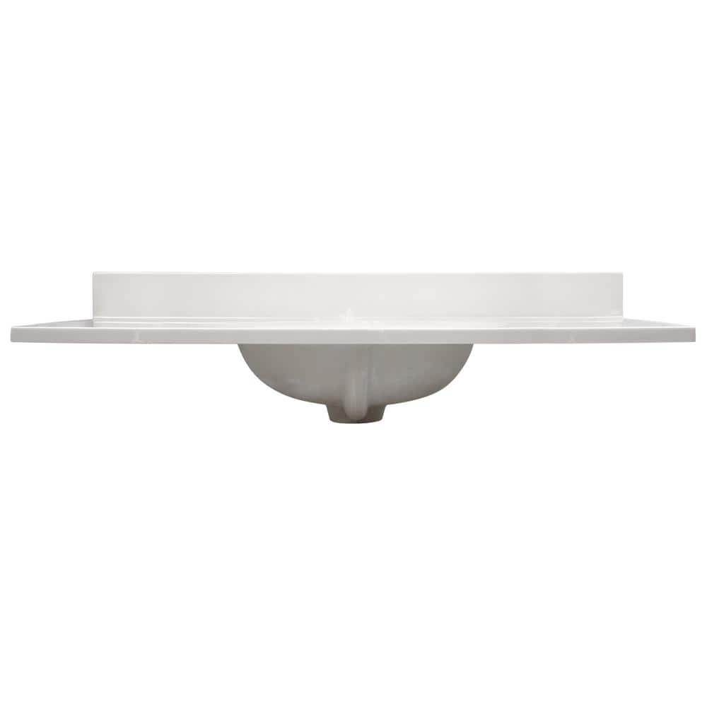 Ivory Swirl 43-Inch Cultured Marble Vanity Top with Backsplash