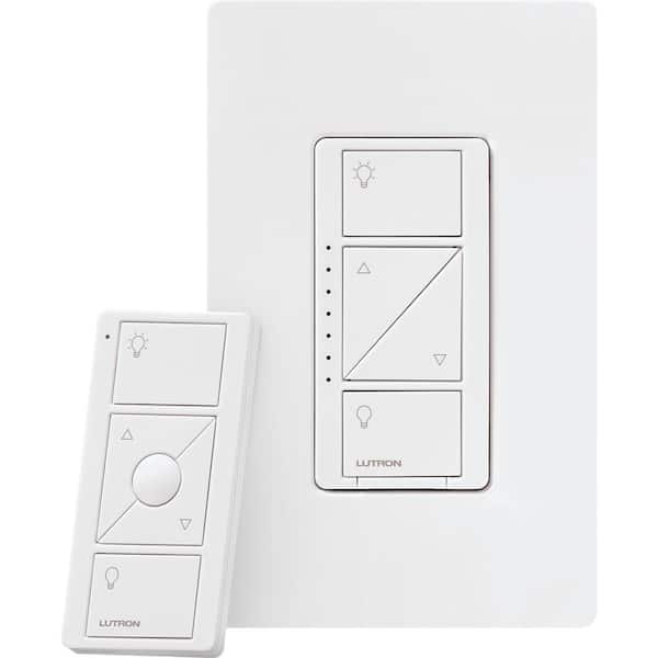 Lutron Caseta Smart Dimmer Switch and Remote Kit for Wall and Ceiling Lights, 150-Watt LED Bulbs (P-PKG1W-2PK-WH) (2-Pack)