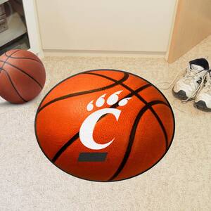NCAA University of Cincinnati Orange 2 ft. x 2 ft. Round Area Rug