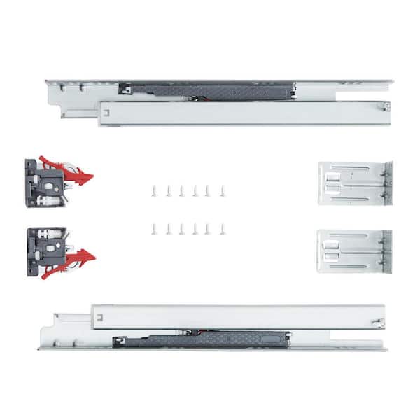 6 Pairs of 18 in. Drawer Bottom Side Mount Rails Full Ball Bearing Extension Steel Track 100Lbs. Capacity Drawer Slides