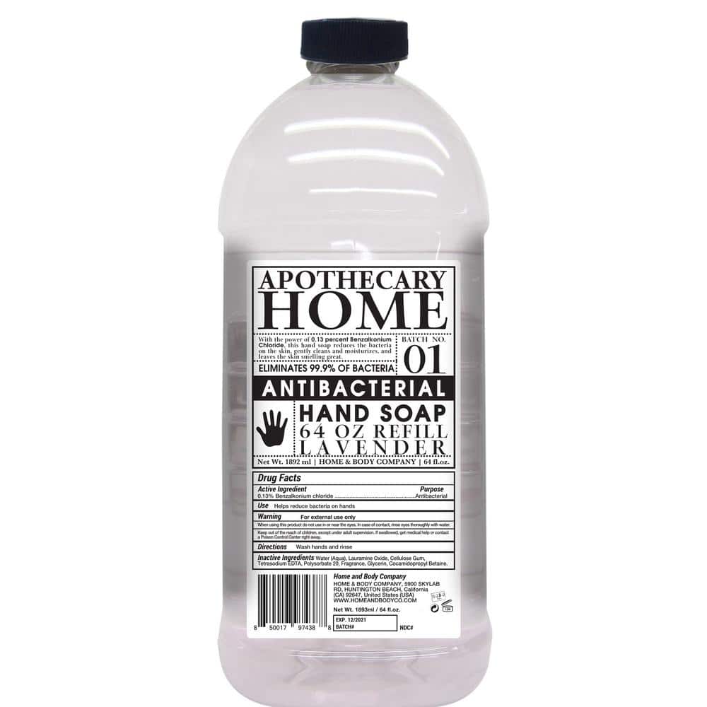 64 oz. Apothecary Home Antibacterial Hand Soap Refill Lavender Sage (2-Pack