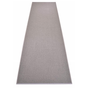 Rubber Collection Solid Grey 36 in. Width x Your Choice Length Custom Size Runner Rug
