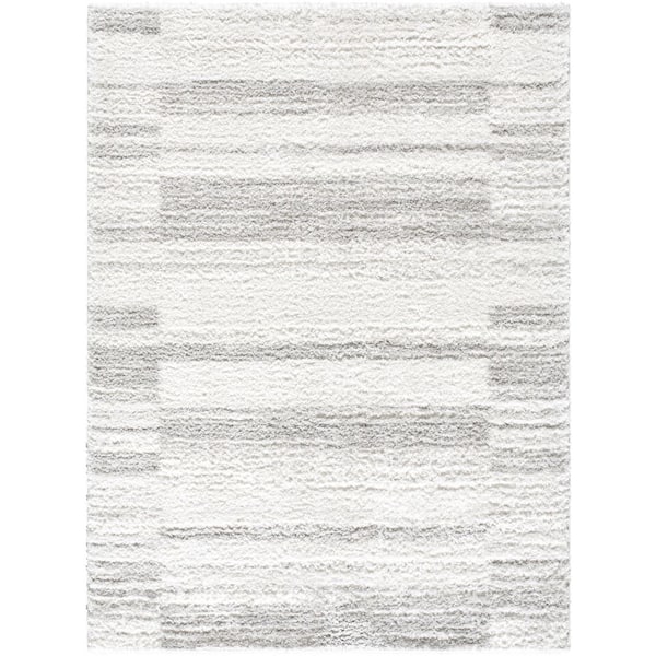 Nomadic NMC-2323 7 ft. x 10 ft. White Machine Woven Area Rug