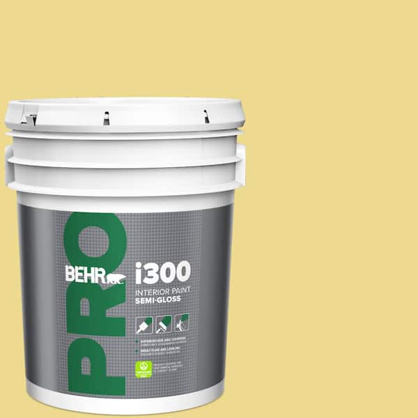 BEHR PRO 5 gal. #P320-4 Pineapple Crush Semi-Gloss Interior Paint