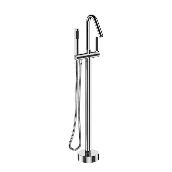 Satico 43-3/4 in. High Arch Single-Handle Bathtub Filter with Handheld Shower in Chrome