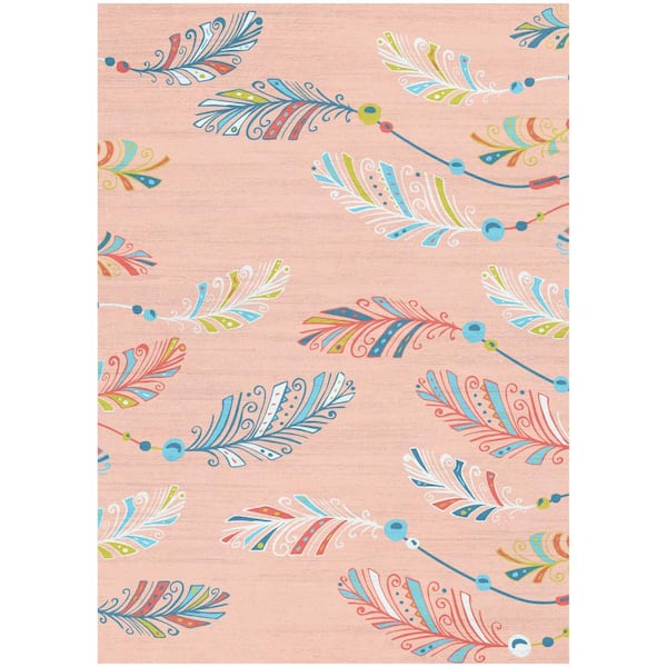 Nourison Imagination Pink Multicolor 4 ft. x 6 ft. Graphic Contemporary Area Rug