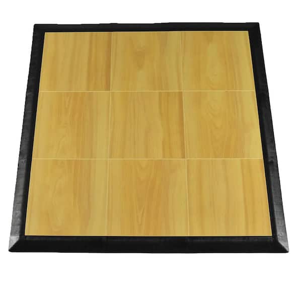 Greatmats Max Tile 40.75 in. x 40.75 in. x 5/8 in. Maple Interlocking Vinyl Tile Portable Tap Dance Floor (9 sq. ft. / case)