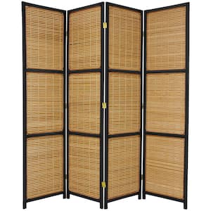 6 ft. Black 4-Panel Room Divider