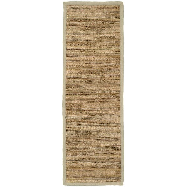 Unbranded Natural Jute and Chenille Brown 2 ft. 6 in. x 7 ft. 9 in.  Handwoven Area Rug