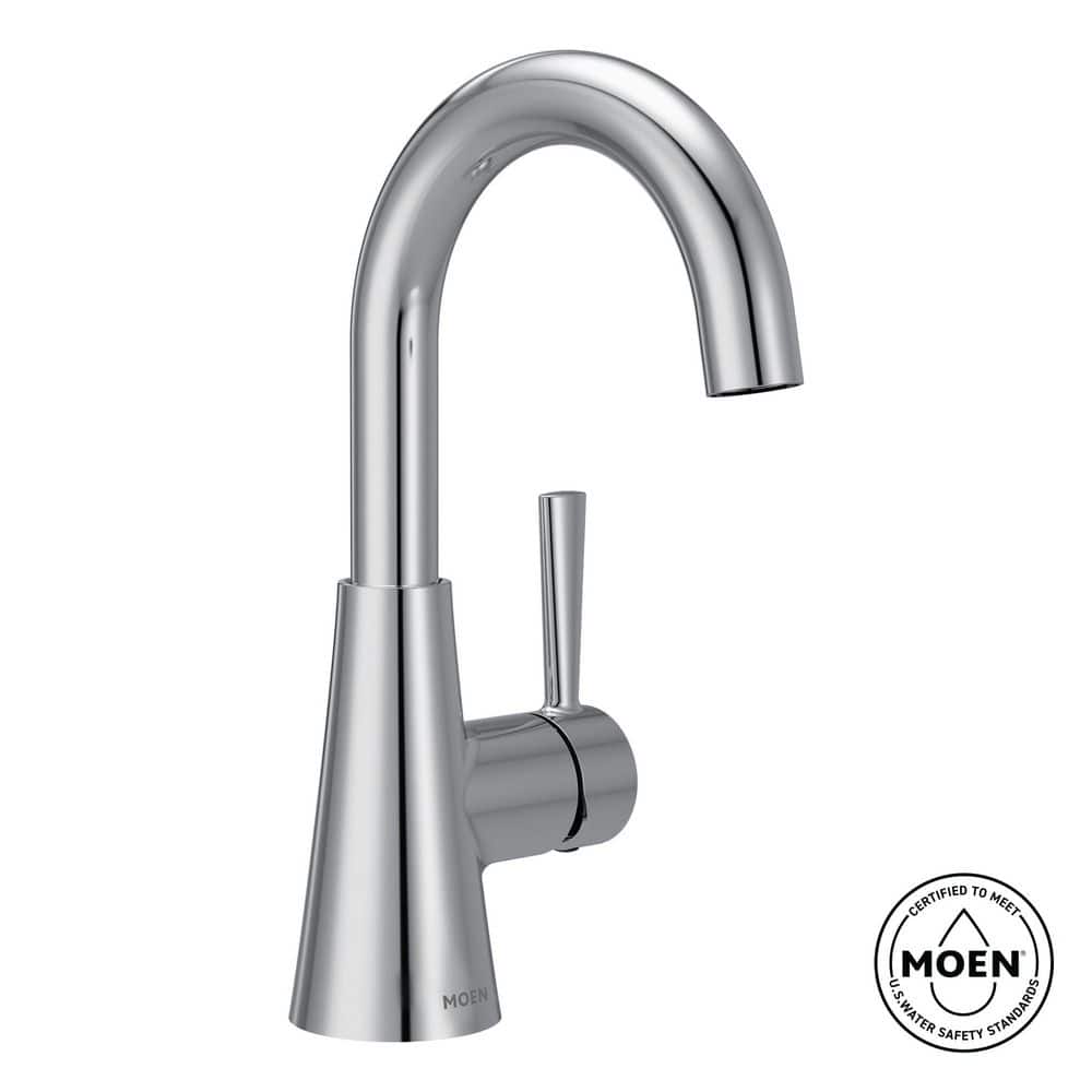 MOEN Ronan Single Hole Single-Handle Curved Bathroom Faucet in