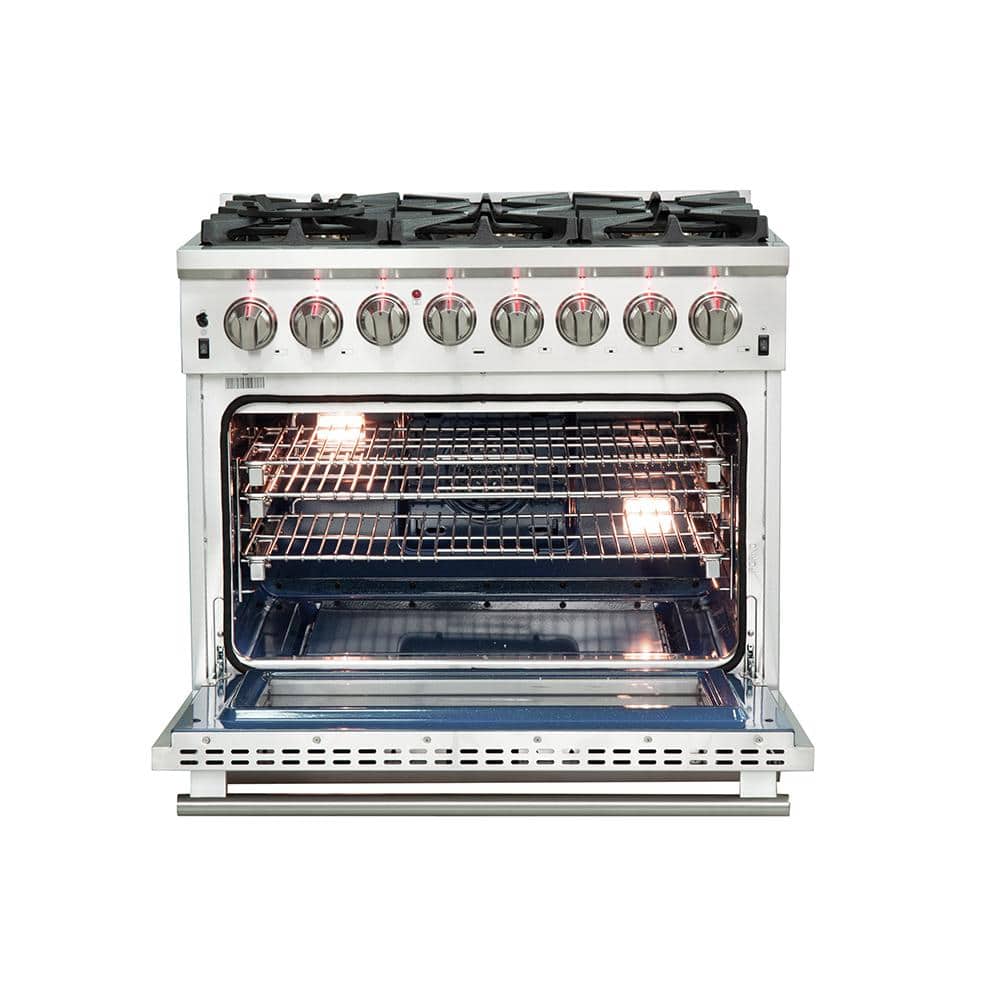 Capriasca 48" Stainless Steel Dual Fuel Range with Griddle