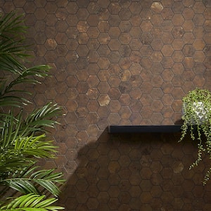 Mantis Copper 11.02 in. x 11.41 in. Matte Porcelain Floor and Wall Mosaic Tile (0.87 sq. ft./Each)