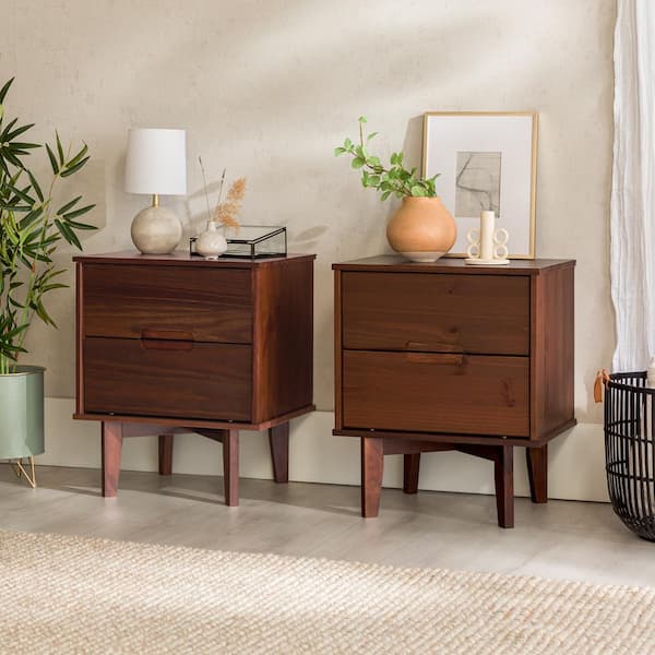 Walker Edison Furniture Company Mid Century Modern 2-Drawer Walker Edison Furniture Company Mid Century Modern 2-Drawer