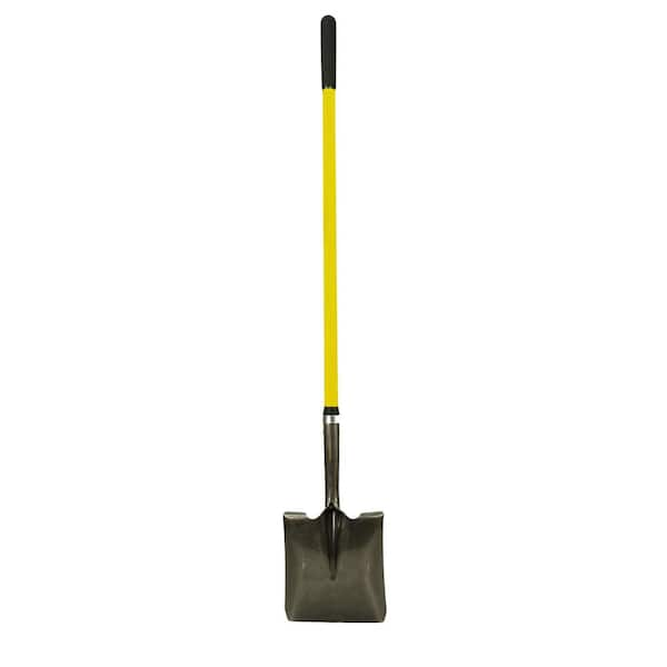 Nupla 48 in. Classic Fiberglass Square Point Shovel with Heavy-Duty Steel  Blade and Cushion Grip Handle 75.69-249 - The Home Depot