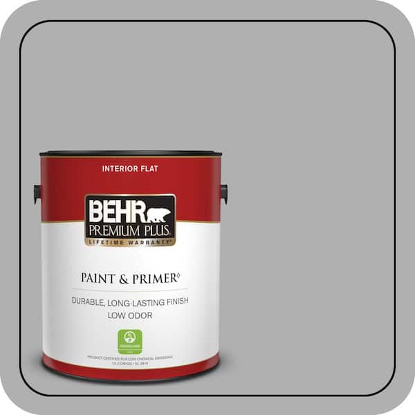 BEHR PREMIUM PLUS 1 gal. #780F-4 Sparrow Flat Low Odor Interior Paint & Primer