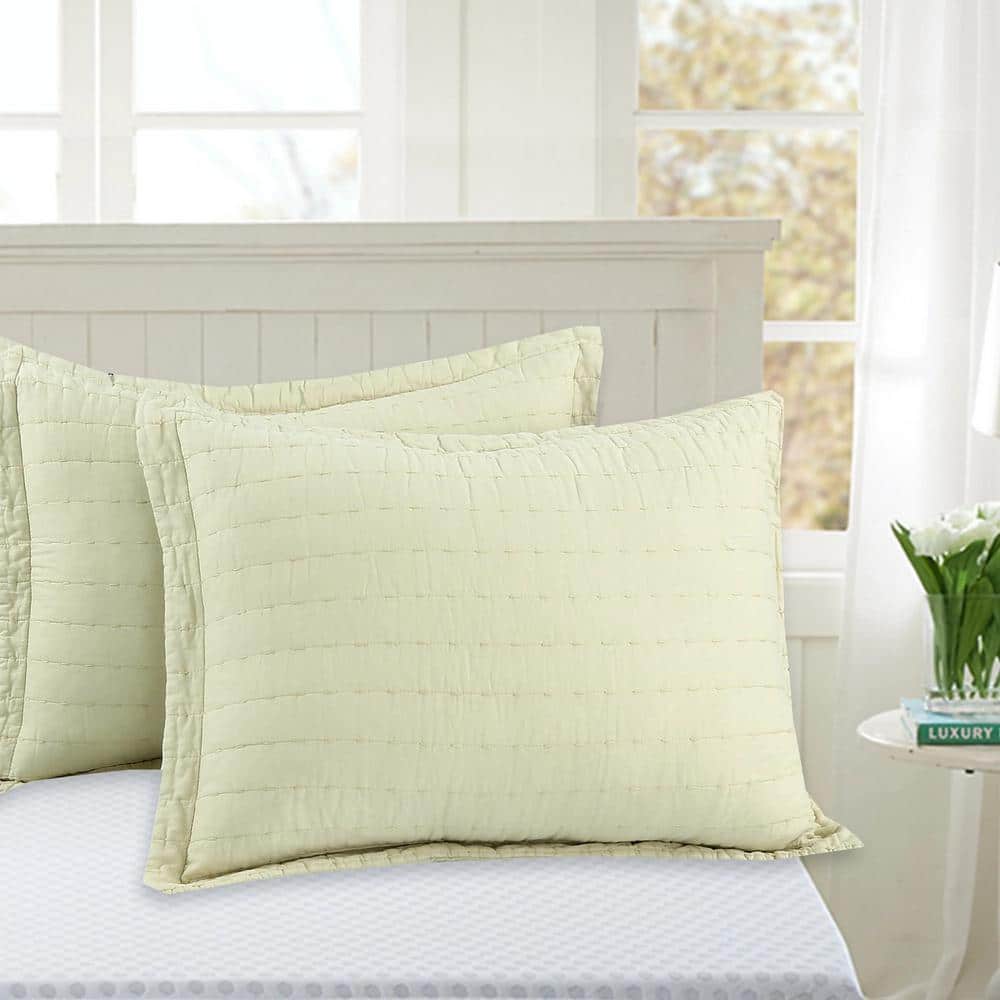 Sandy Beige Queen Cotton Bedspread Set