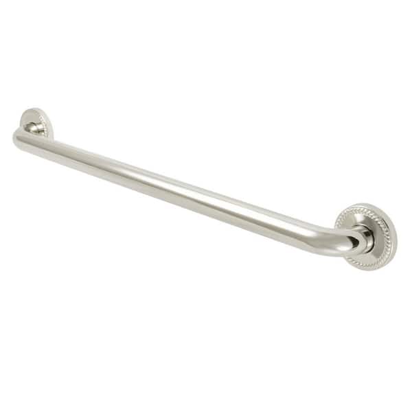 Kingston Brass Roped 24 in. x 1-1/4 in. Grab Bar in Polished Nickel