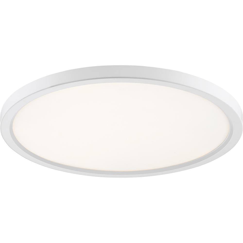 Fresco White Glass LED Indoor/Outdoor Flush Mount Light