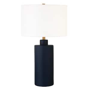 Carlina 25 in. Matte Navy Blue Table Lamp