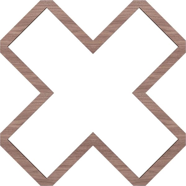 Ekena Millwork Small Fowler Fretwork 3/8 in. x 2-1/2 ft. x 2-1/2 ft. Brown Wood Decorative Wall Paneling 1-Pack
