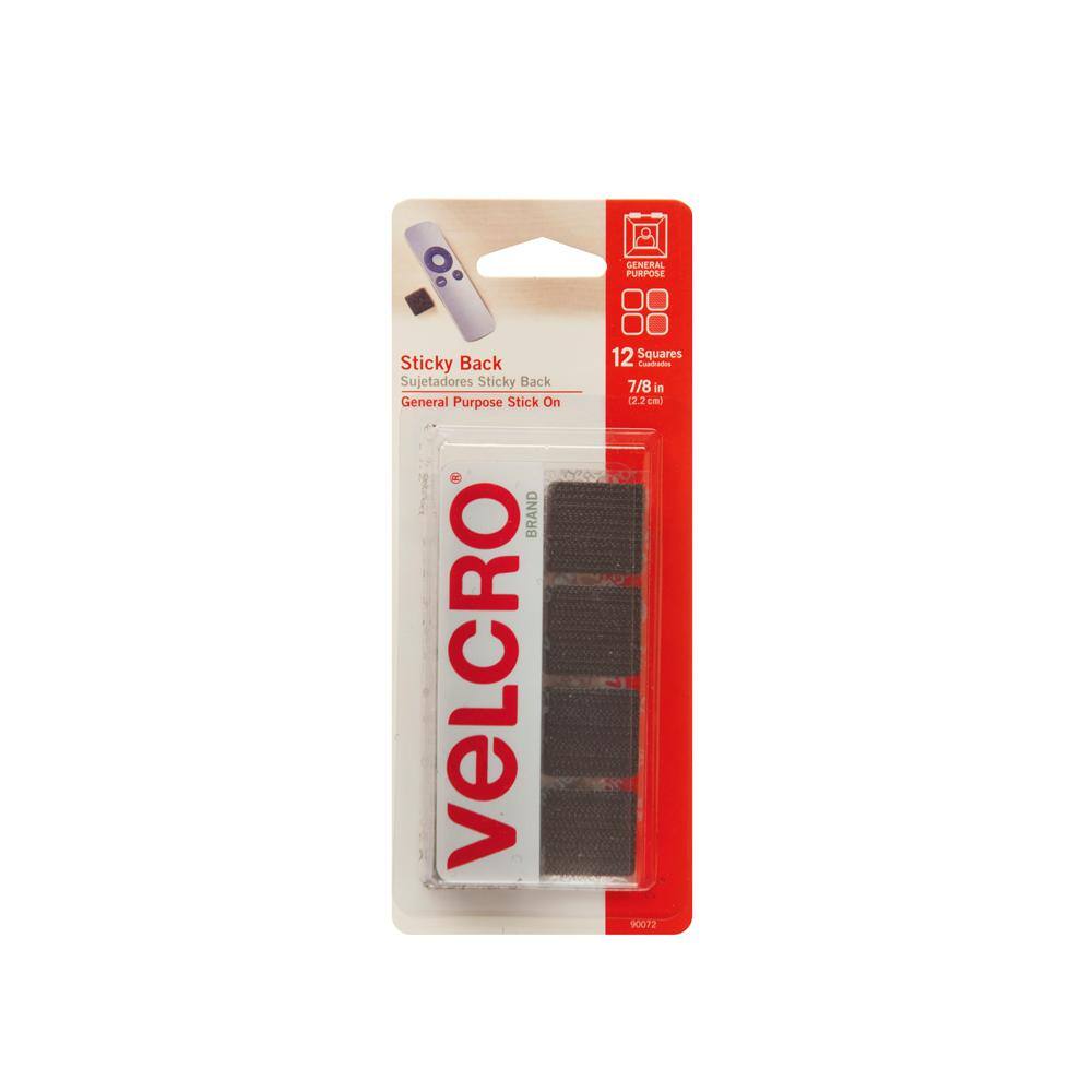 VELCRO 7/8 in. Sticky Back Squares (12-Pack) VEK90072 - The Home Depot