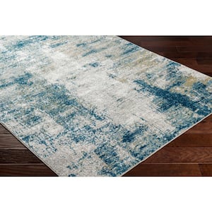 San Francisco Blue Abstract 5 ft. x 7 ft. Indoor Area Rug