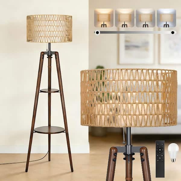 Fangio Lighting 63.5 in. Industrial Tripod Metal Floor Lamp in a