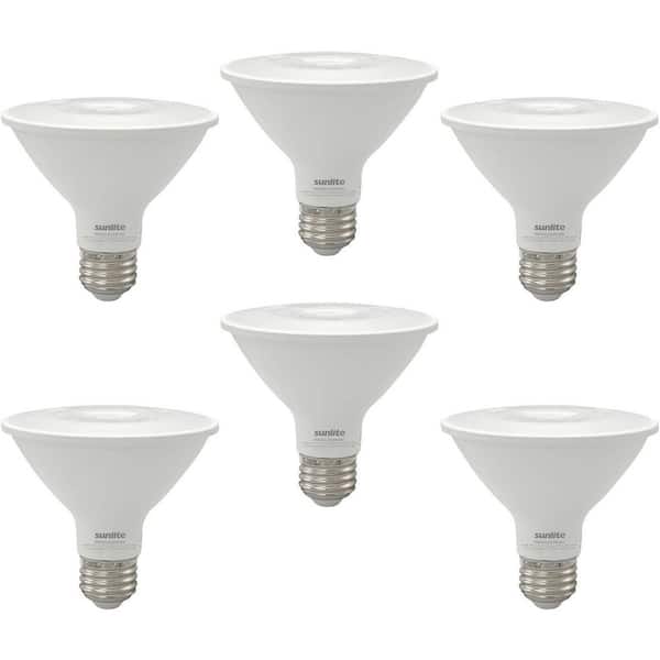 75-Watt Equivalent PAR30 3000K E26 Base Dimmable PAR30 Short Neck Reflector Flood LED Light Bulb, Bright White (6-Pack)