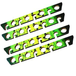 Green/Yellow Scale Laminate 8-Rod Ceiling/Wall Rack (2-Pack)