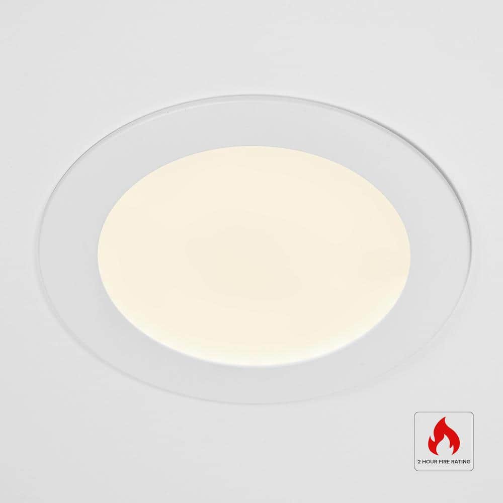 6-Inch White Aluminum Dimmable LED Downlight with J-Box