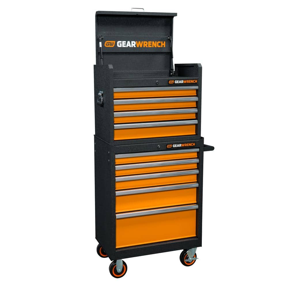 26" GSX Series 5-Drawer Steel Rolling Tool Cabinet with Aluminum Handles