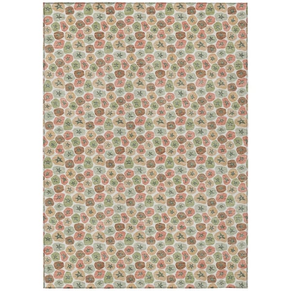 Chantille Machine Washable Indoor/Outdoor Abstract ACN3066 Ivory 10 ft. x 14 ft. Area Rug