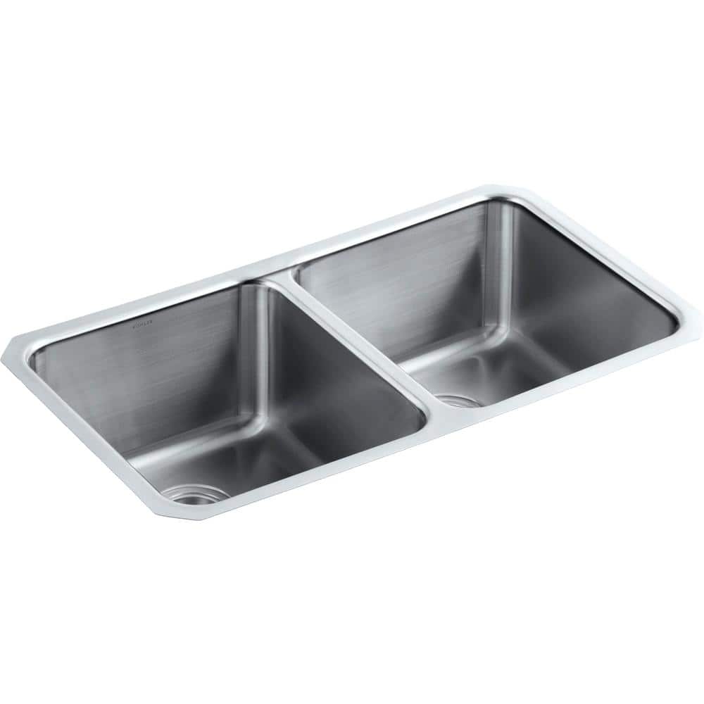 31.5" Stainless Steel Double Bowl Undermount Kitchen Sink