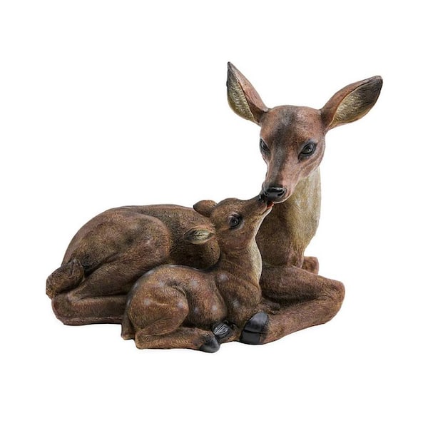 Evergreen Enterprises Mother Deer and Fawn Resin Garden Sculpture