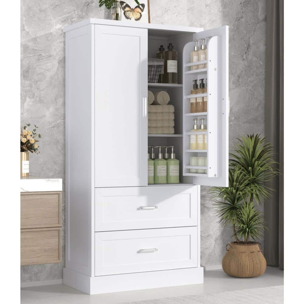 Harper & Bright Designs White 64 in. H Accent Storage