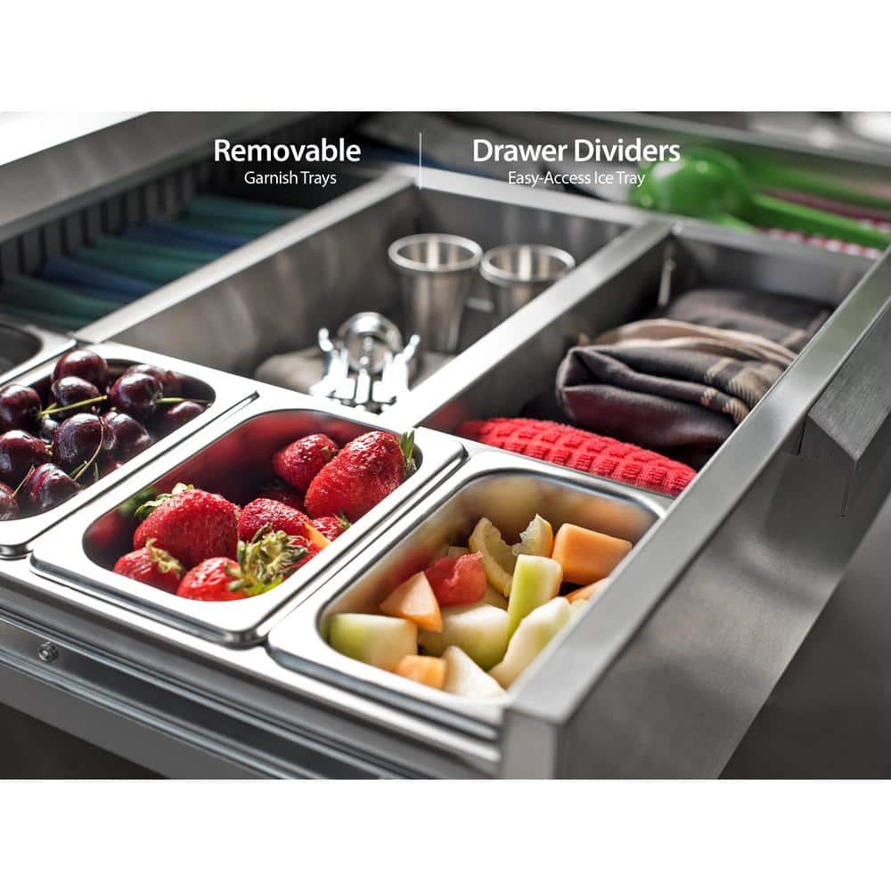 Stainless Steel 32-Inch Outdoor Bar Cabinet with Drawer