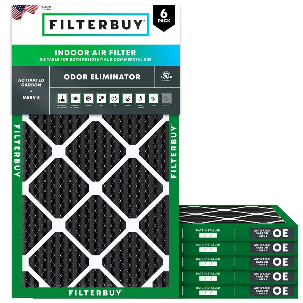 15 in. x 25 in. x 1 in. MERV 8 (FPR 5) Odor Eliminator Pleated HVAC AC Furnace Air Filters Replacement (6-Pack) price history on PriceWatchPro