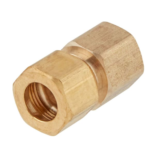 3/8 in. OD Compression x 1/4 in. FIP Brass Adapter Fitting