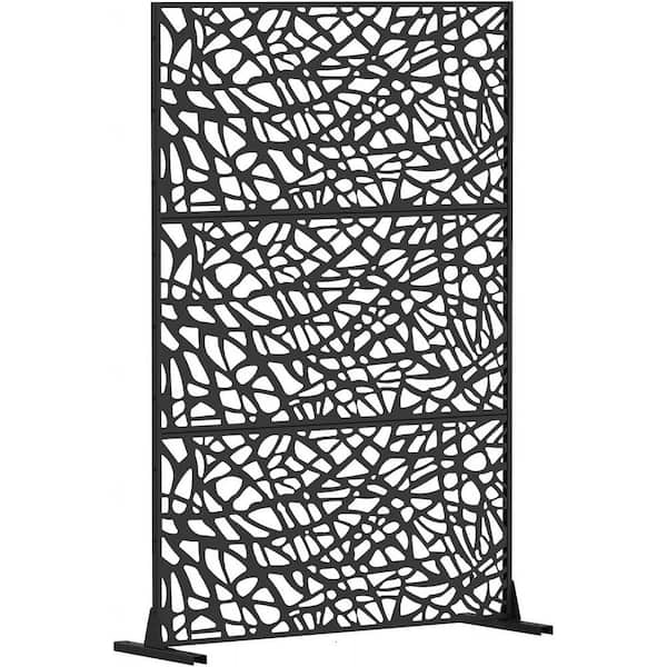Metal Outdoor Patio Screen Panels Decorative Fences Indoor Room Space Divider Privacy Screen, Mesh