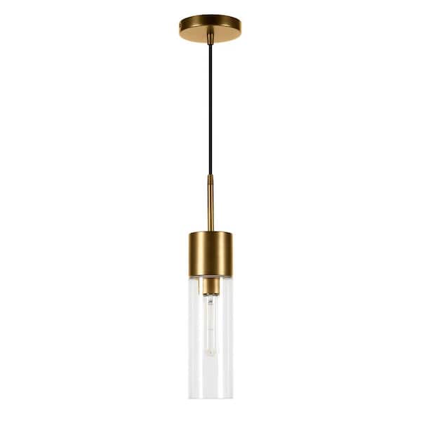 Meyer&Cross Madison 1-Light Brass Pendant with Metal Shade PD0737 - The  Home Depot