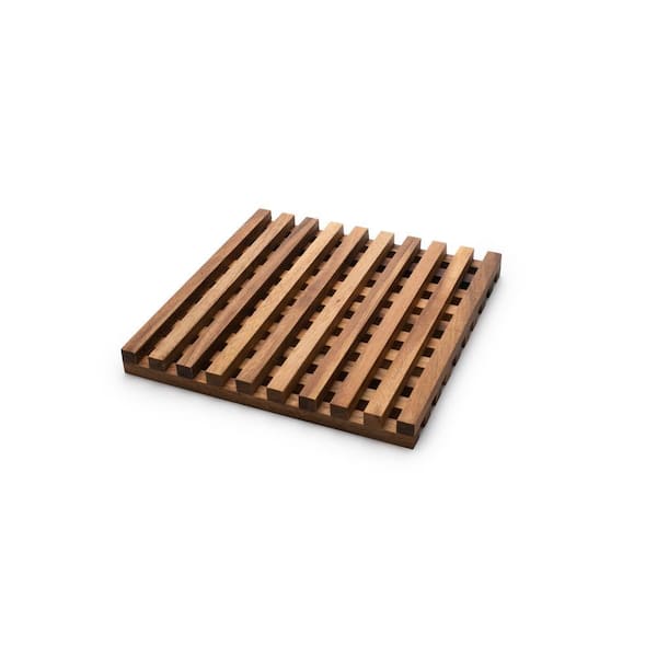9 in. x 9 in. Square Wood Acacia Trivet Cutting Board