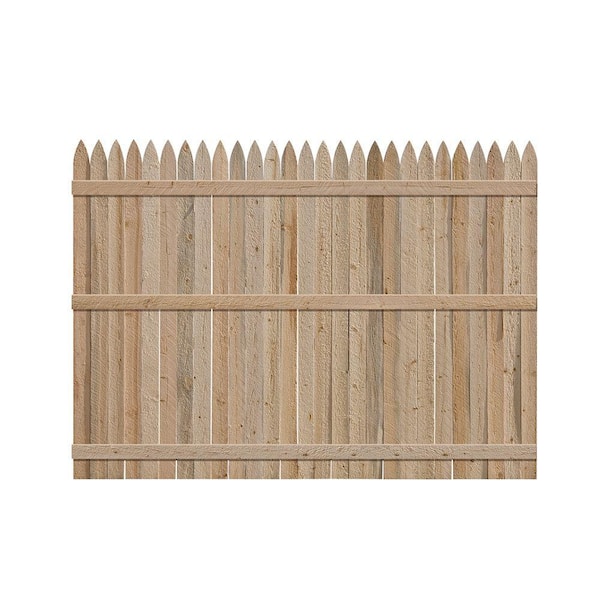 Unbranded 6 ft. H x 8 ft. W Spruce Pine Fir Gothic Fence Panel