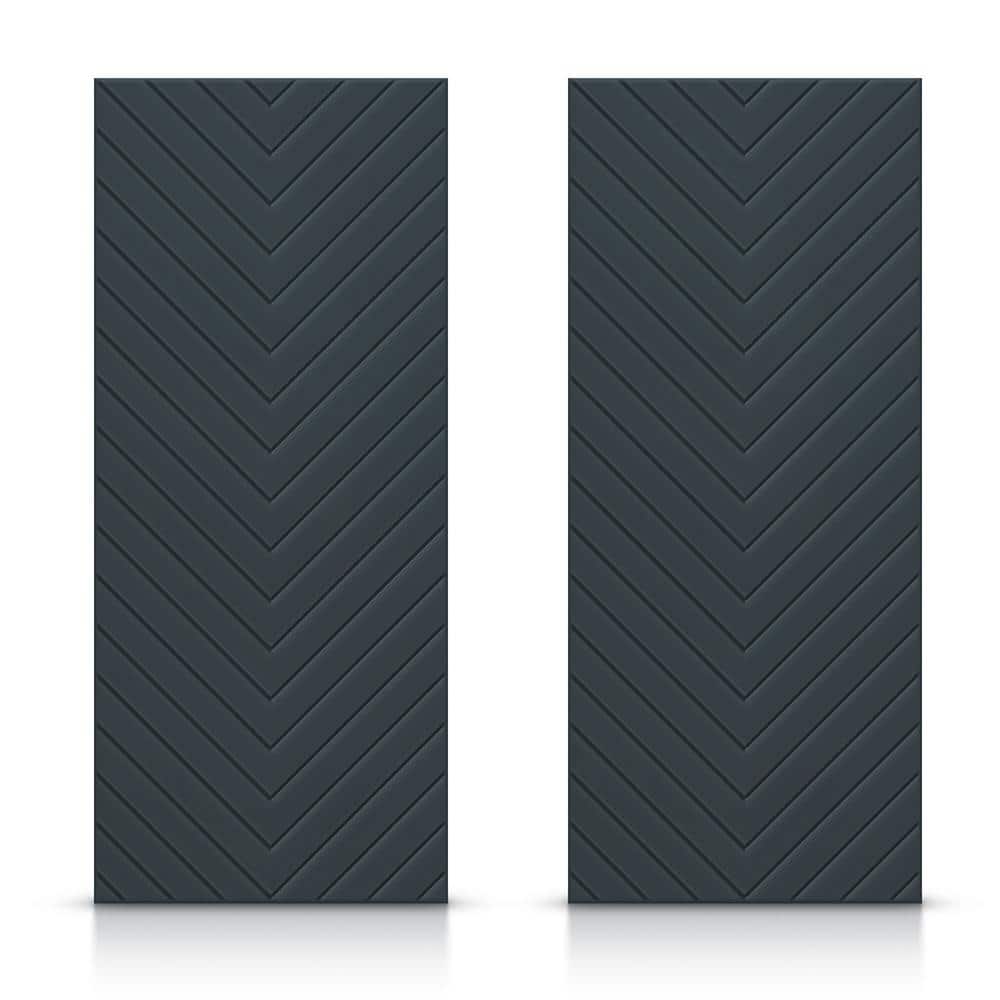 84 in. x 96 in. Hollow Core Charcoal Gray Stained Composite MDF Interior Double Closet Sliding Doors price history on PriceWatchPro