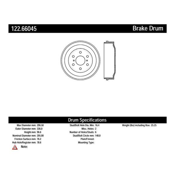 Centric Parts Brake Drum