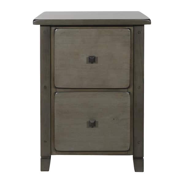 OSP Home Furnishings Hillsboro File Grey Wash Cabinet