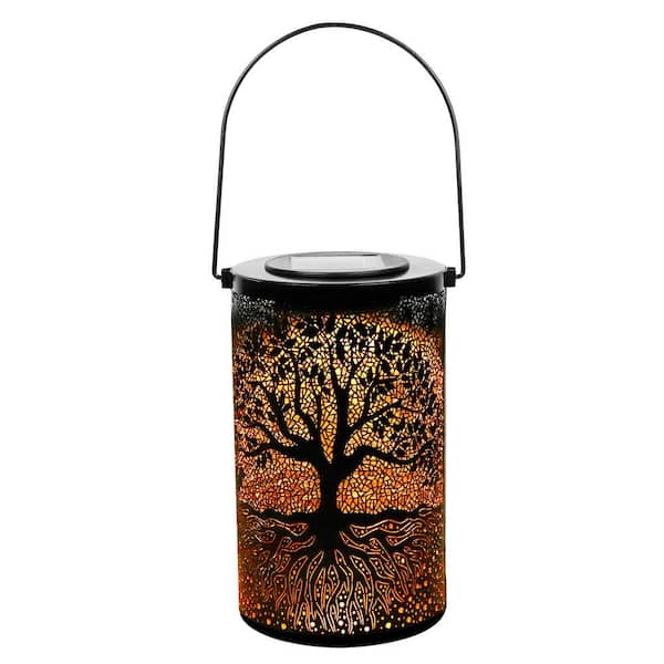 Unbranded 8 in. Black Metal Outdoor Table Lamp with Waterproof Shade