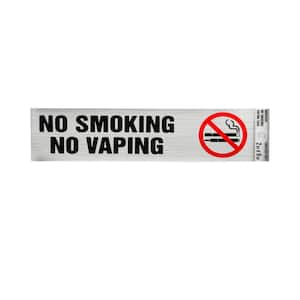 2 in. x 8 in. Plastic No Smoking/No Vaping Sign