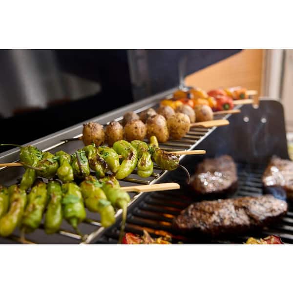 Genesis E-325W 3-Burner Natural Gas Grill in Titanium with Premium Grill Cover