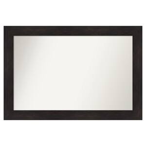 Furniture Espresso 43.75 in. x 29.75 in. Custom Non-Beveled Satin Recycled Polystyrene Bathroom Vanity Wall Mirror