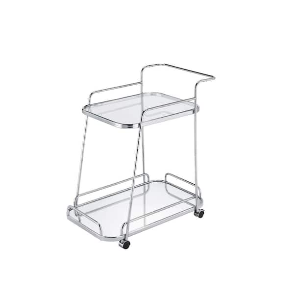 COOLSHARK Outdoor Grill Cart 2 Tier Rolling Cart with Table Top, Storage